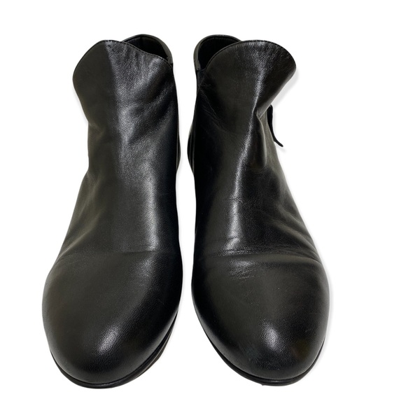 Stuart Weitzman Black Leather Wedge Booties - Picture 3 of 7